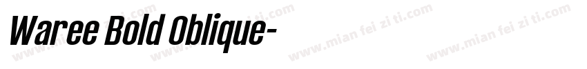 Waree Bold Oblique字体转换